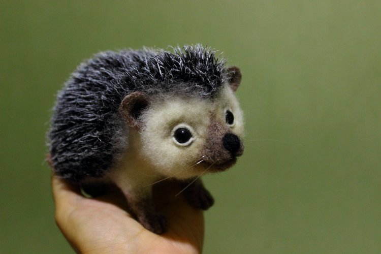 Ежуня. Валяние из шерсти — Валяные игрушки из шерсти: сухое валяние