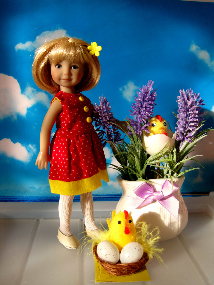 Прогулка в парке. Галочка - коллекционная куколка Дианы Эффнер