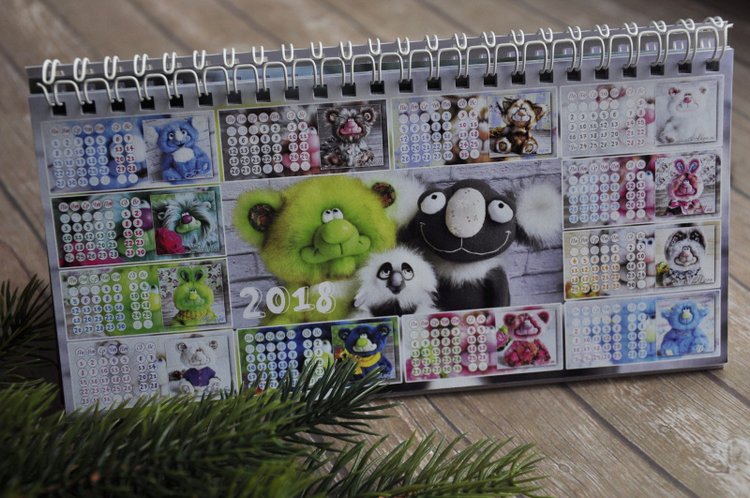 Календари и тетради на 2018 год с моими мишками тедди (фото 5)