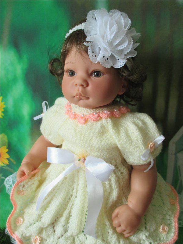 «Бутончик чайной розы»- моя новая работа ( для малышек Lee Middleton ,реборн и всеx подобныx малышек-очаровашек)