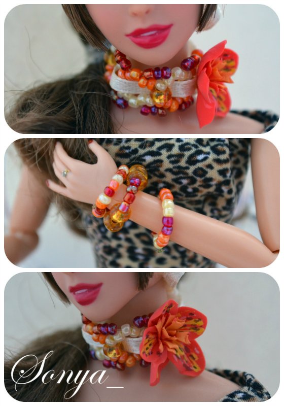 Кукольные мелочи. Часть 4. "Цветочная бижутерия" (фото 9)