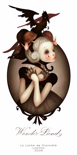 Сюрреалистические иллюстрации французской художницы Элоди LostFish или еще раз об Алисе