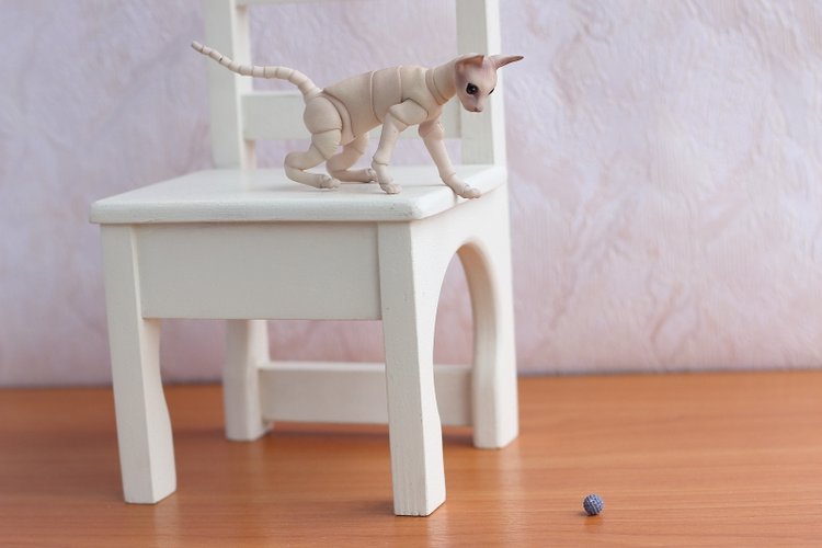 Кот играет с мячиком — Разные куклы BJD (БЖД): редкие бренды