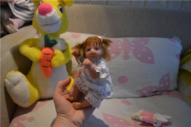 Любопытная ООАК малышка для Виктории. Авторская кукла Медведевой Ольги