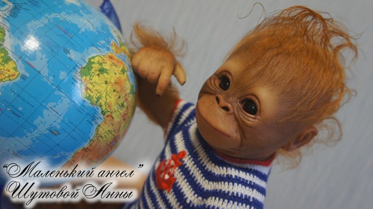 Орангутанчик Смайлик. Кукла-реборн Шутовой Анны
