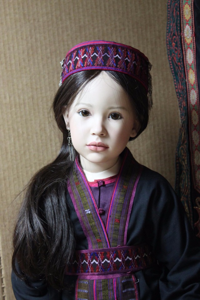 Процесс создания фарфоровых кукол - Джинн Гросс (Jeanne Gross). Часть восьмая - Национальный костюм