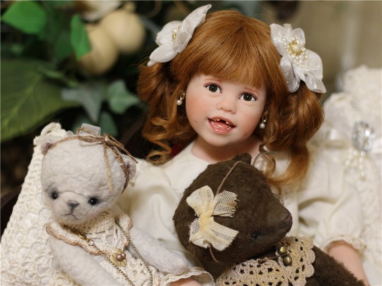 Тебя солнце улыбкой своей обласкало и наполнило жизнью и светом своим … авторская кукла Джули Фишер, Julie Fischer