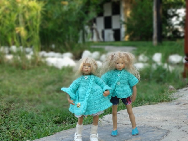 Бирюзовые зерисовки — Куклы Annette Himstedt (Аннетт Химстедт): коллекционные