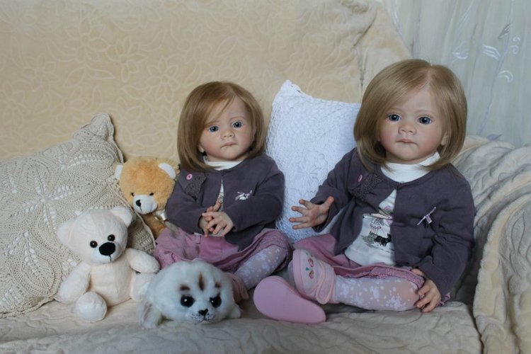 Мои сестрички Аня и Яна! Куклы реборн Шепелевой Людмилы