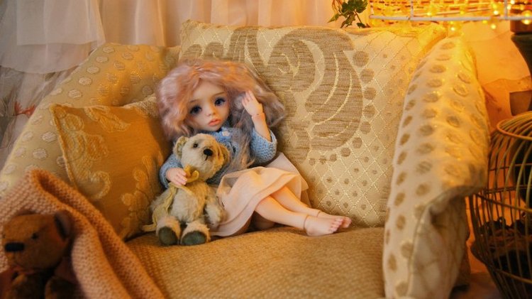 Очень мягкая мебель для кукольного интерьера. Уютная фотосессия с продолжением