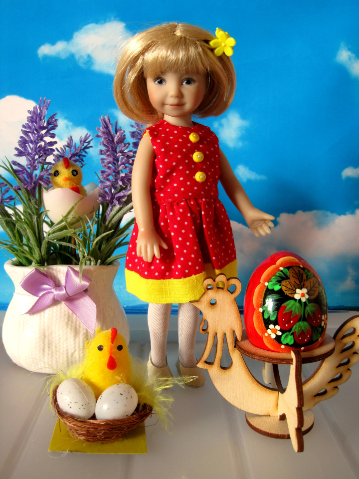 Прогулка в парке. Галочка - коллекционная куколка Дианы Эффнер