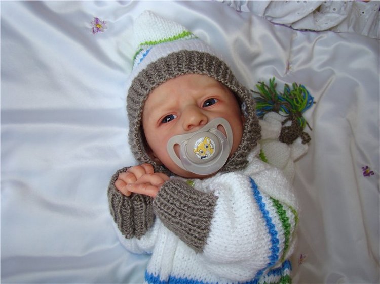 Теплый комбезик для Ангелочка (кукла-реборн молд Ангел) (фото 2)