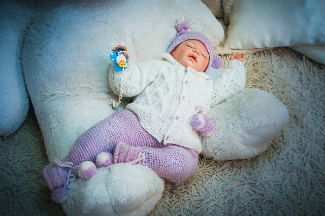 Новогодняя фотосессия малыша, куклы реборн Ольги Коновниной