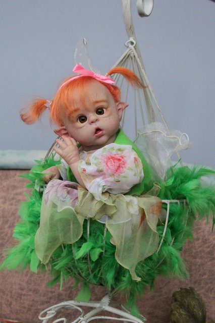 Чудо в перьях, кукла-реборн Элины Кудрявцевой