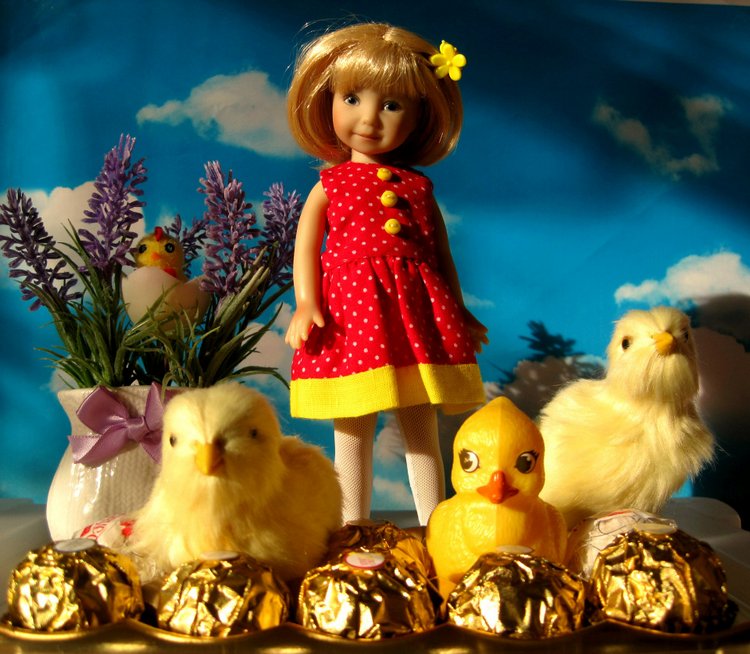 Прогулка в парке. Галочка - коллекционная куколка Дианы Эффнер