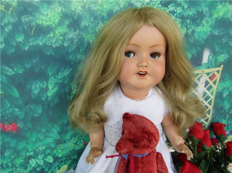 Застенчивая девочка - Весна. Кукла переходного периода Sonneberger Porzellanfabrik 2966