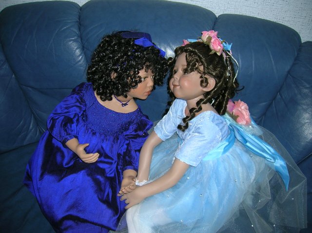 Голубая танцовщица или Магия балета. Фарфоровая коллекционная кукла от Донны Руберт