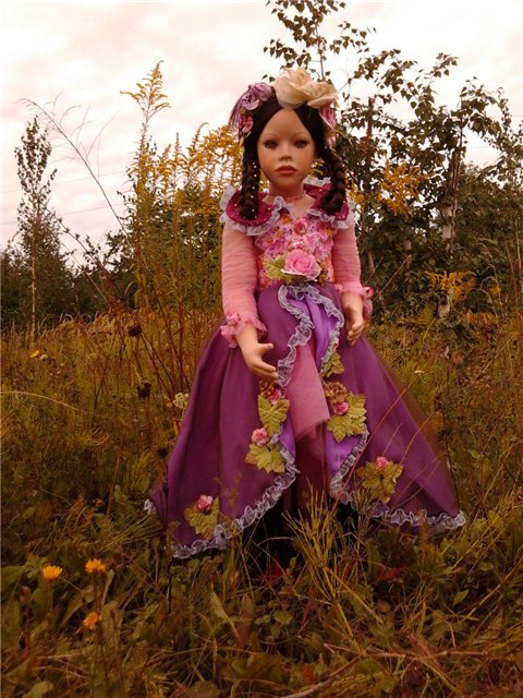 Мой экзотический цветок... Коллекционная фарфоровая кукла (фото 10)