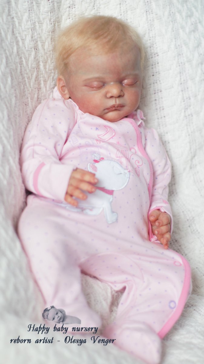 Наша Лиечка устала, сладко сладко задремала. Кукла реборн Олеси Венгер