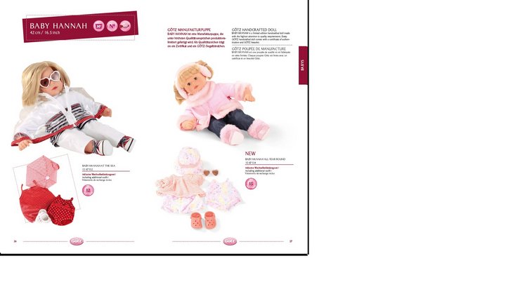 2015 Gotz Catalogue — Куклы Gotz (Готц): Ханна