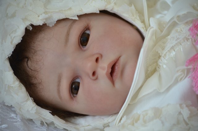 Кукла реборн Сабрина - маленький серьезный человечек (фото 9)