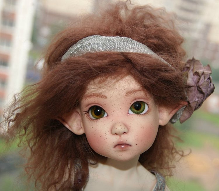 Ошеломительная эльфийка Аннабель - ООАК handsculpted doll by Kaye Wiggs (фото 4)