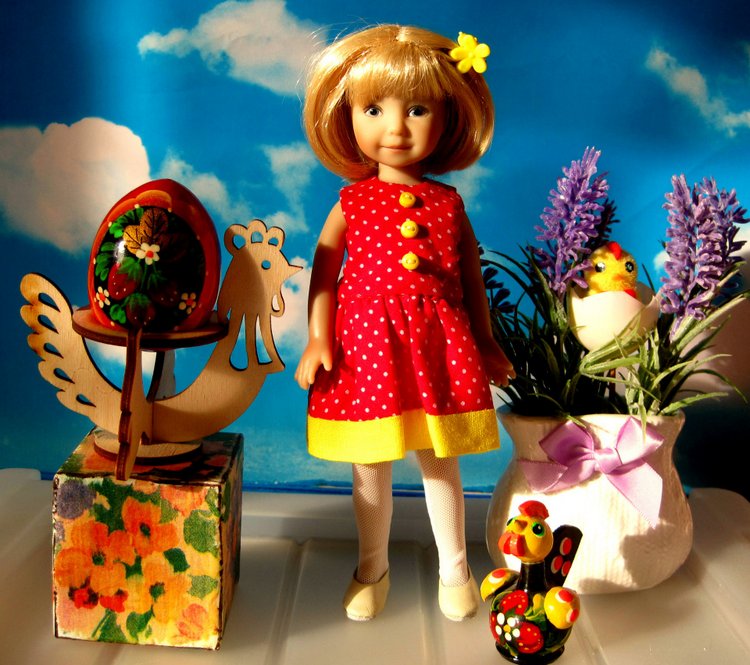 Прогулка в парке. Галочка - коллекционная куколка Дианы Эффнер