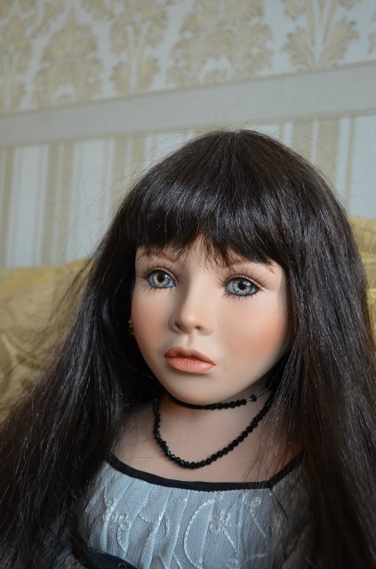 Фарфоровая кукла Равен с веткой орхидеи от Angela McNeely, Ruby Doll Collection (фото 8)
