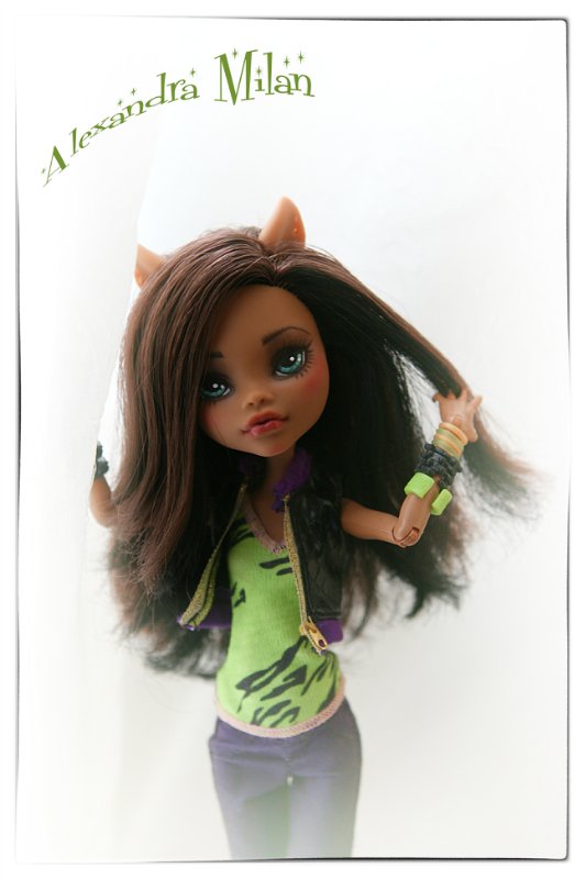 Клодин Вульф, кукла Монстер Хай, OOAK (фото 3)