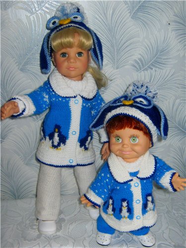 Вот такие мы пингвины))) Теплая одежда для кукол Готц (50 см) и фэйсинок (фото 10)