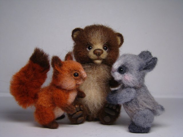 Бельчонок и Ко. Авторские игрушки валянием Ольги Чернухо (фото 8)