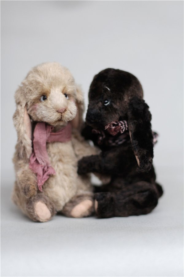 Зайки, авторские игрушки ручной работы Татьяны Матляк (фото 8)