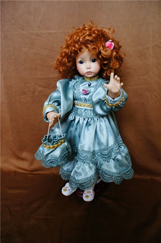 Рыжая солнечная девочка Сабрина из фарфора (Diana Effner)