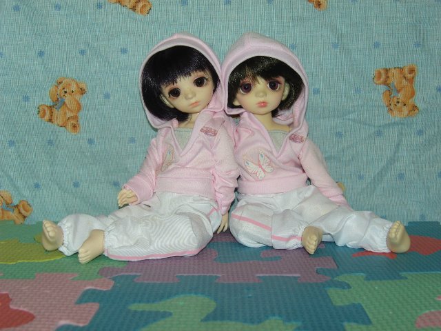 Мои близняшки Ран и Рен (bjd Dollzone Sis)