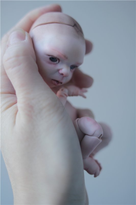 Пробный мэйк шарнирной куклы. Фото 18+