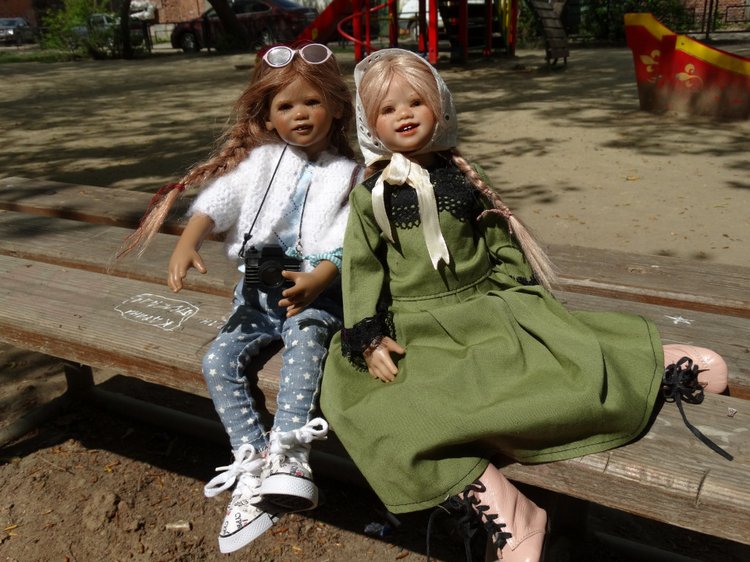 Девочки из разных эпох. Куклы Аннет Химштедт. Или с любимыми не расставайтесь