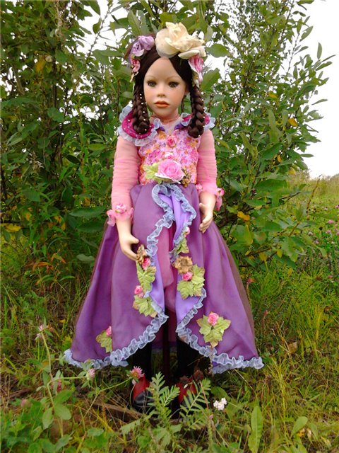 Мой экзотический цветок... Коллекционная фарфоровая кукла (фото 2)