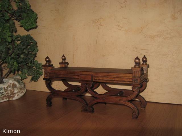 Эксклюзивная кукольная мебель. Готический трон для авторской куколки (ростом 34см)