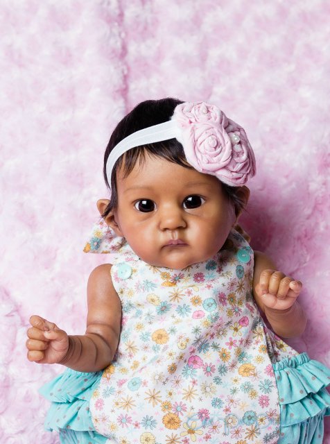 Этническая крошечка реборн, прототип PIXIE скульптора Bonnie Brown