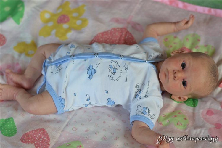 Кукла реборн Mathis от Gudrun Legler, художник Ольга Астаповская (фото 7)
