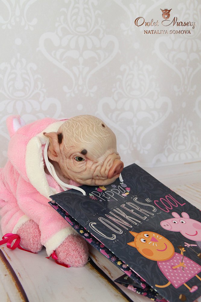 Свинка Пеппа и её младший братик Джордж. Поросята реборн Наталии Сомовой