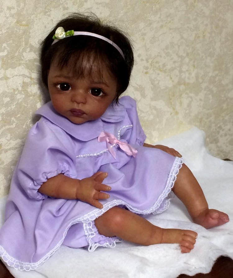 Малютка мулаточка. Кукла реборн Наталии Коноваловой