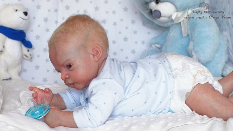 Златовласый малыш с глазами цвета незабудок. Мой Максюша, кукла реборн Олеси Венгер (фото 8)