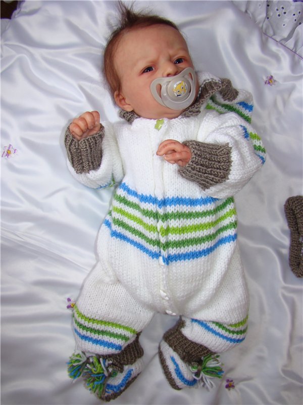 Теплый комбезик для Ангелочка (кукла-реборн молд Ангел) (фото 5)