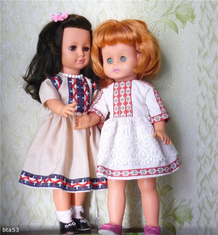 Шьем платье с рукавом реглан на куклу 50см
