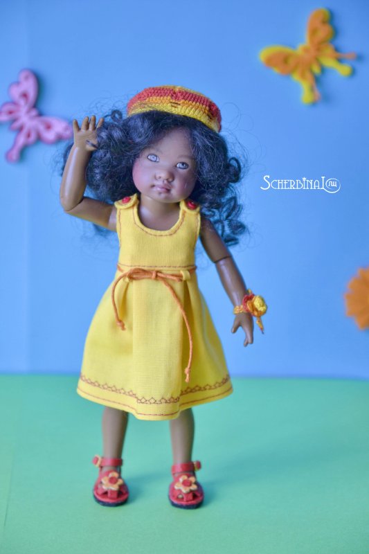 Летняя коллекция платьев для маленьких кукол (фото 8)