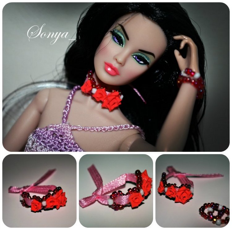 Кукольные мелочи. Часть 4. "Цветочная бижутерия"