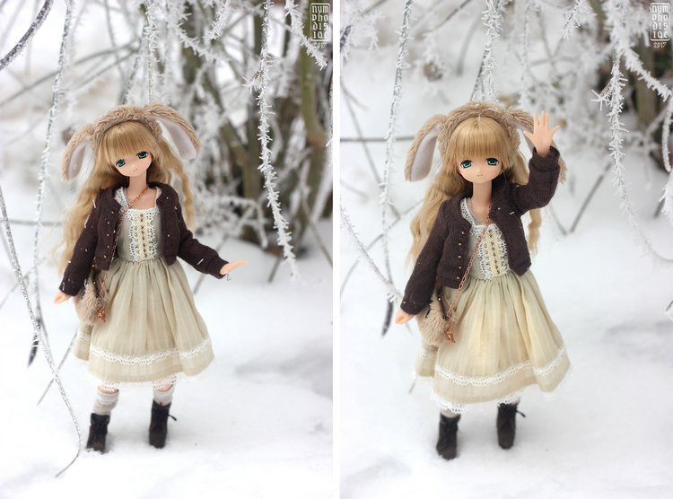 Распаковка и зимняя прогулка зайки Миа. Spring Rabbit Mia, ExCute Komorebimori Pure Neemo (фото 2)