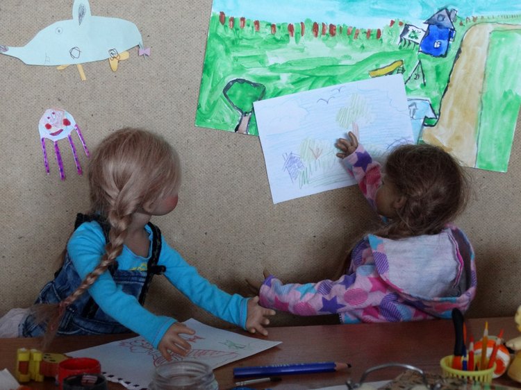 Девочки рисуют — Куклы Annette Himstedt (Аннетт Химстедт): коллекционные