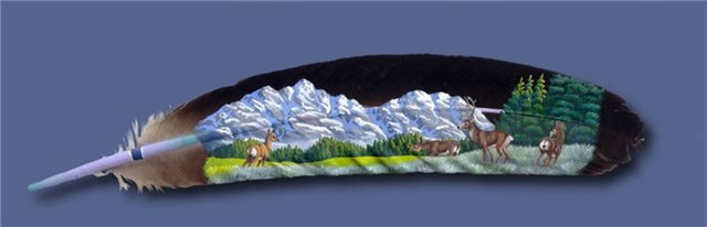 Необычная живопись. Рисунки на перьях - by Julie Thompson (Джулия Томпсон)